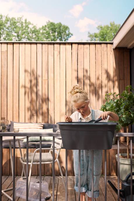 green basics balcony grow set 55cm living black